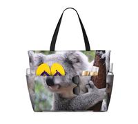 Hnnkloy Koala en la rama,Bolso de playa de gran capacidad, bolso de hombro de viaje para mujer, bolso de mano impermeable.