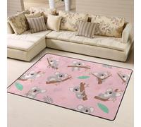 Hnnkloy Koala, un Animal Salvaje Australiano Adorable, Alfombra Grande Antideslizante para Sala de Estar o Dormitorio, 160 x 120 cm.