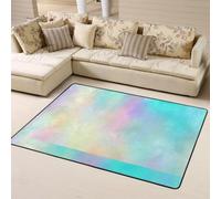 Hnnkloy Lámina holográfica con Textura de arcoíris Muy Hermosa, Alfombra Grande Antideslizante para Sala de Estar o Dormitorio, 160 x 120 cm.