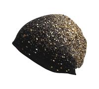 Hnnkloy Lentejuelas Doradas Brillantes,Gorro de Punto de poliéster, Gorro de Calavera, pasamontañas