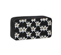 Hnnkloy Leontopodio Edelweiss,Estuche de lápices de Gran Capacidad, portátil, para bolígrafos, Bolsa de papelería para la Escuela y la Oficina.