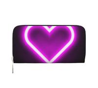 Hnnkloy Letrero de corazón Iluminado,Carteras de Cuero PU de Gran Capacidad para Hombres y Mujeres.