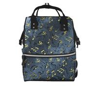 Hnnkloy Letrero musical de música metal.Mochila de maternidad de gran capacidad, bolso cambiador, mochila de viaje para actividades al aire libre.