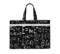 Hnnkloy Ley de fórmula física E=Mc2,Bolsa de lona para documentos con cremallera, bolso de mano, maletín para la escuela y la oficina.