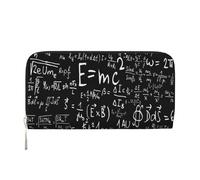 Hnnkloy Ley de fórmula física E=Mc2,Carteras de Cuero PU de Gran Capacidad para Hombres y Mujeres.