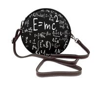 Hnnkloy Ley de la fórmula física E=mc²,Bolso de hombro de piel sintética, bolso cruzado redondo - Bolso circular para mujer