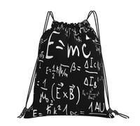 Hnnkloy Ley de la fórmula física E=mc²,Mochila con cordón unisex, bolsa deportiva para gimnasio, mochila informal para el día a día.