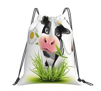 Hnnkloy Linda vaca,Mochila con cordón unisex, bolsa deportiva para gimnasio, mochila informal para el día a día.