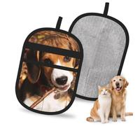Hnnkloy Lindo Beagle, Paquete de 2 Guantes para Eliminar el Pelo de Mascotas, Guantes de Aseo antiestáticos para Perros y Gatos.