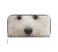 Hnnkloy Lindo Cachorro Westie,Carteras de Cuero PU de Gran Capacidad para Hombres y Mujeres.