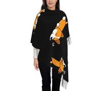 Hnnkloy Lindo Corgi durmiendo,Bufanda grande de cachemira sintética para mujer, chal ligero con borlas, 197 x 72 cm