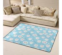 Hnnkloy Lindo Estampado de Dentista higienista Dental en Azul, Alfombra Grande Antideslizante para Sala de Estar o Dormitorio, 160 x 120 cm.