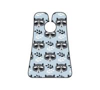 Hnnkloy Lindo estampado de mapache, Babero de afeitar para hombre, delantal para barba, recogedor de pelo de barba para hombre 107x73cm