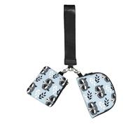 Hnnkloy Lindo estampado de mapache,Bolso de muñeca para deportes al aire libre, monedero portátil, cartera de muñeca con llavero desmontable