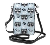 Hnnkloy Lindo estampado de mapache,Bolsos para celular para mujer, bolsos pequeños cruzados - Cartera para celular de cuero sintético con ranuras para tarjetas de crédito