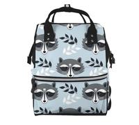 Hnnkloy Lindo estampado de mapache.Mochila de maternidad de gran capacidad, bolso cambiador, mochila de viaje para actividades al aire libre.