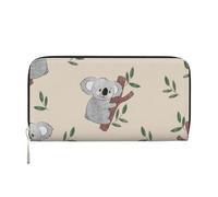 Hnnkloy Lindo patrón de Osos Koala de Dibujos Animados,Carteras de Cuero PU de Gran Capacidad para Hombres y Mujeres.