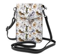 Hnnkloy Lindo perrito,Bolsos para celular para mujer, bolsos pequeños cruzados - Cartera para celular de cuero sintético con ranuras para tarjetas de crédito