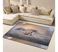 Hnnkloy Lindo Perrito Jack Russell Terrier, Alfombra Grande Antideslizante para Sala de Estar o Dormitorio, 160 x 120 cm.