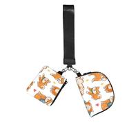 Hnnkloy Lindo y divertido Shiba Inu,Bolso de muñeca para deportes al aire libre, monedero portátil, cartera de muñeca con llavero desmontable
