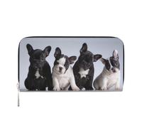 Hnnkloy Lindos Cachorros de Bulldog francés,Carteras de Cuero PU de Gran Capacidad para Hombres y Mujeres.