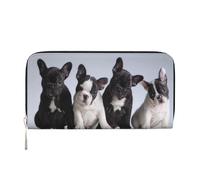 Hnnkloy Lindos Cachorros de Bulldog francés,Carteras de Cuero PU de Gran Capacidad para Hombres y Mujeres.