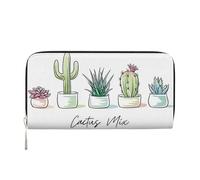 Hnnkloy Lindos Cactus suculentos Cactus,Carteras de Cuero PU de Gran Capacidad para Hombres y Mujeres.