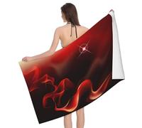 Hnnkloy Llama roja Impresa,Toalla de Playa de Microfibra Suave de 80 x 130 cm para baño, Hotel, Playa, Gimnasio.