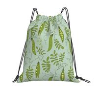 Hnnkloy Los guisantes verdes se vuelven azules,Mochila con cordón unisex, bolsa deportiva para gimnasio, mochila informal para el día a día.