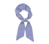 Hnnkloy Lumbar a cuadros azul real, Bufanda de seda sintética para mujer, bufandas de moda para el cuello, pañuelo para el cuello, diadema
