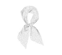 Hnnkloy Lunares negros sobre blanco, Bufanda de seda sintética para mujer, bufandas de moda para el cuello, diadema versátil