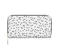 Hnnkloy Lunares Negros sobre Blanco,Carteras de Cuero PU de Gran Capacidad para Hombres y Mujeres.