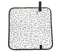 Hnnkloy Lunares Negros sobre Blanco,Esterilla Plegable para Asiento Alfombrilla de Tela Oxford, cojín portátil para Acampar y Viajar al Aire Libre.