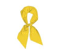 Hnnkloy Lunares negros sobre fondo amarillo, Bufanda de seda sintética para mujer, bufandas de moda para el cuello, diadema versátil
