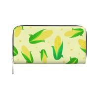 Hnnkloy Maíz Verde Delicioso,Carteras de Cuero PU de Gran Capacidad para Hombres y Mujeres.