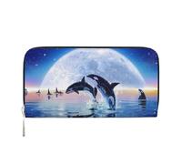 Hnnkloy Manada de orcas,Carteras de Cuero PU de Gran Capacidad para Hombres y Mujeres.