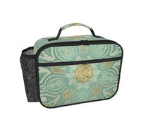 Hnnkloy Mandala celta en verde salvia suave y dorado,Bolsa de almuerzo portátil, fiambrera resistente, bolsa isotérmica reutilizable