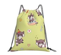 Hnnkloy Mapache kawaii lindo,Mochila con cordón unisex, bolsa deportiva para gimnasio, mochila informal para el día a día.