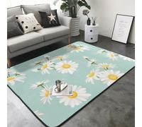 Hnnkloy Margarita exuberante Flor Floral, Alfombra Grande Antideslizante para Sala de Estar o Dormitorio, 208 x 148 cm.