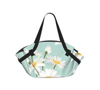 Hnnkloy Margarita exuberante Flor Floral,Esterilla de Camping portátil, Manta de Picnic Plegable Multifuncional Que también Sirve como Bolsa de Camping para Viajes.