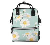 Hnnkloy Margarita exuberante flor floral.Mochila de maternidad de gran capacidad, bolso cambiador, mochila de viaje para actividades al aire libre.