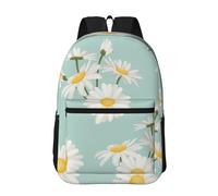 Hnnkloy Margarita exuberante flor floral,Mochila informal de 17 pulgadas con bolsillos, resistente al agua, para la escuela.