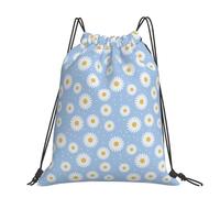 Hnnkloy Margaritas sobre un fondo azul,Mochila con cordón unisex, bolsa deportiva para gimnasio, mochila informal para el día a día.