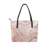 Hnnkloy Mármol líquido con oro,Bolso de mano de piel sintética, bolso tote de gran capacidad, bolso de hombro para mujer, ideal para el trabajo y los viajes.