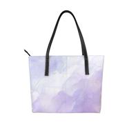Hnnkloy Mármol líquido de color púrpura pastel,Bolso de mano de piel sintética, bolso tote de gran capacidad, bolso de hombro para mujer, ideal para el trabajo y los viajes.