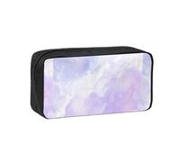 Hnnkloy Mármol líquido Pastel Morado,Estuche de lápices de Gran Capacidad, portátil, para bolígrafos, Bolsa de papelería para la Escuela y la Oficina.