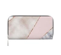 Hnnkloy Mármol Mixto Empalmado de Oro Rosa,Carteras de Cuero PU de Gran Capacidad para Hombres y Mujeres.