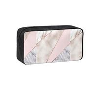 Hnnkloy Mármol Mixto Empalmado de Oro Rosa,Estuche de lápices de Gran Capacidad, portátil, para bolígrafos, Bolsa de papelería para la Escuela y la Oficina.