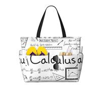 Hnnkloy Matemáticas Geometría Geek Cálculo,Bolso de playa de gran capacidad, bolso de hombro de viaje para mujer, bolso de mano impermeable.