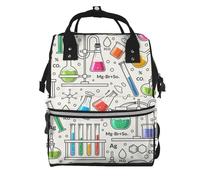Hnnkloy Matraz químico y tubo de ensayo.Mochila de maternidad de gran capacidad, bolso cambiador, mochila de viaje para actividades al aire libre.